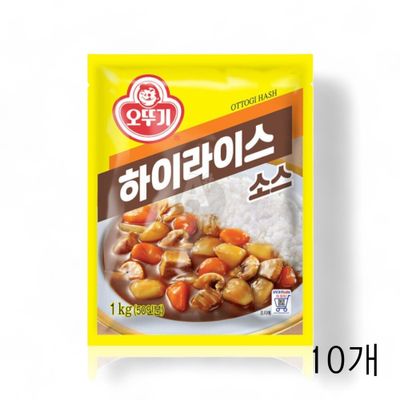 WL 오뚜기 하이라이스 소스 1kg X 10개 과립형 하이라이스분말 하이라이스가루 키즈푸드(WFLQQMP)