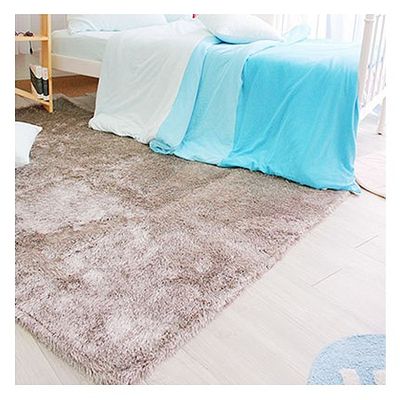 사샤 롱헤어 사각러그 - 골드브라운