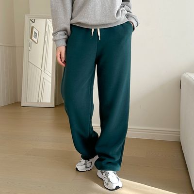 더신스 여자 기모 에어 와이드 팬츠