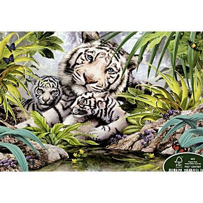 1000조각 직소퍼즐▶ 숲속의 백호가족 (PL1280)