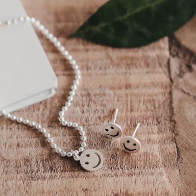 제이로렌 02B0719 해피바이러스 스마일 볼 실버팔찌