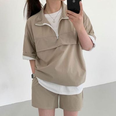 여성 반팔 반바지 아노락 셋업 세트 DHH-D81(WD597D1)