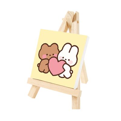 아트박스 DIY페인팅 캔버스 하트곰토끼