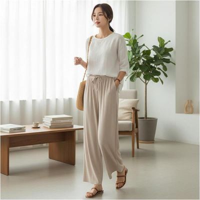 모리카 아이스쿨 차르르핏 와이드바지