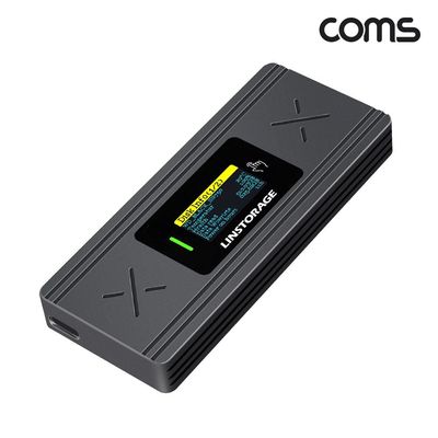 NVMe NGFF M.2 SSD 외장케이스 10Gbps C타입 디스플레이 스크린 화면(WFLSB6P)