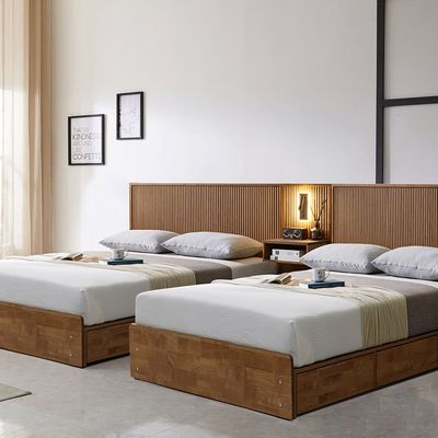 트리플 우드 원목 트윈침대SS+SS 프레임(중앙패널1개)