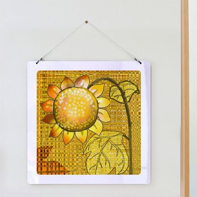 oa164-행잉액자_황금빛깔해바라기꽃(사각중형)