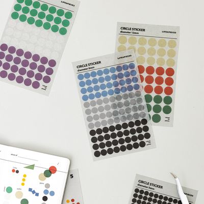 라이프앤피시스 도형 스티커 세트 (원형)