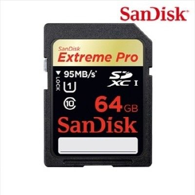 [샌디스크] Extreme Pro SDXC 64GB(95MBS) 초고속전송 울트라 하이스피드 UHS-I