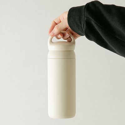 스텐 보온 보냉 손잡이 텀블러 500ml 화이트 N614