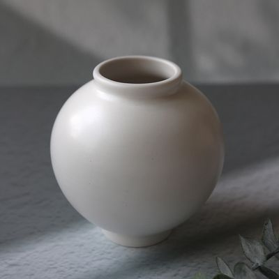 장인 제작 백자 달항아리 항아리 도자기 화병 오브제