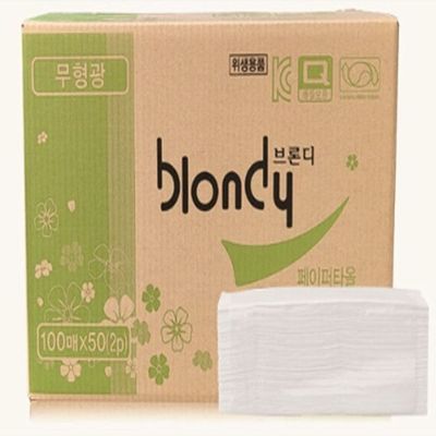 핸드타올 종이타올 일회용 공업용 기름종이 산업용 티슈 페이퍼 215x180 1박스 핸드페이퍼(WFPAH14)