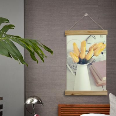 ck509-우드스크롤_40CmX60Cm-꽃병속에담긴튤립