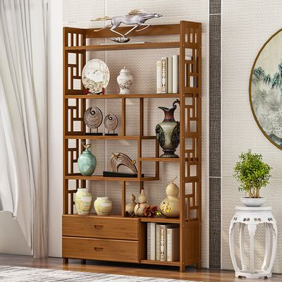 6단 대나무 인테리어 장식장B (100cm)