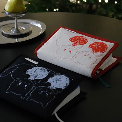 프롬마이프렌즈 누빔 고양이 북커버 & 파우치 2color