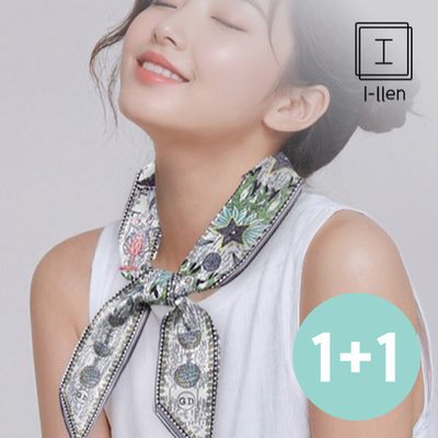 [아일렌]1+1 프린 양면 패턴 트윌리 쁘띠 스카프 4종