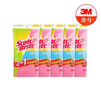 [3M]그물망사 수세미 2+1입 5개