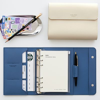 가죽 만년형 타임트래커 다이어리 A6 (속지포함)