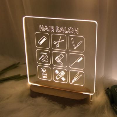 ac951-LED사인무드등_헤어살롱아이콘