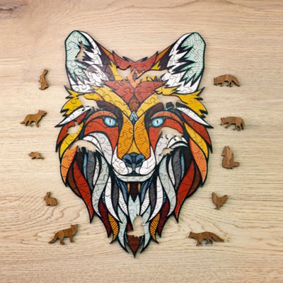 DIY 직소퍼즐 나무 목재 퍼즐 여우
