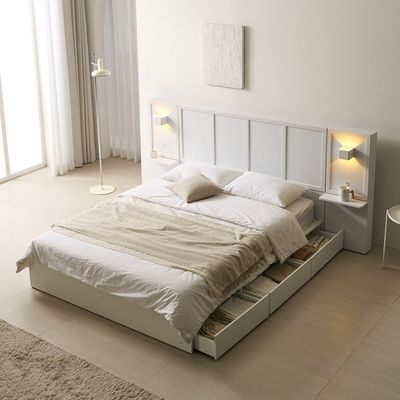 트리플 레브 서랍형 수납침대 K-투인스매트 (협탁2개)