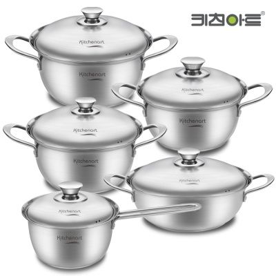 키친아트 베니 인덕션 스텐냄비 5종세트