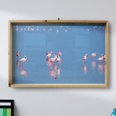 ie562-우드프레임액자_플라밍고(대형)