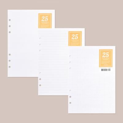 A5 6공 내지 25매 베이직 - 블랭크 라인 그리드