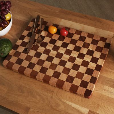 앤루시 엔드그레인 원목 체크 도마