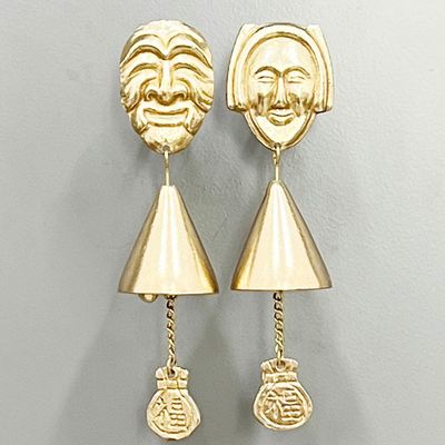 황동 남녀 하회탈 수공예 문종 풍경종(WE25CEF)