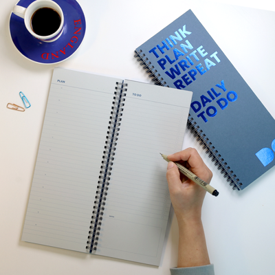 데일리 투두리스트 노트 (세로형, 슬레이트 블루)