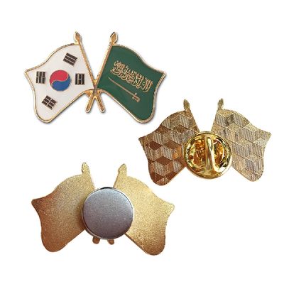 세계각국의 국기교차 뱃지 (한국-사우디아라비아)