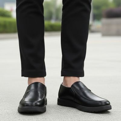 남성 깔끔한 라인 은은한 텍스처 심플 클래식 보온 기모안감 정장 로퍼(WFLPA8O)