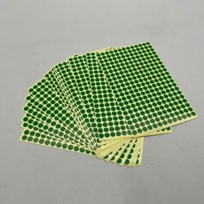 체크 원형 도트 스티커 8mm 녹색 15매(WFHK2JB)