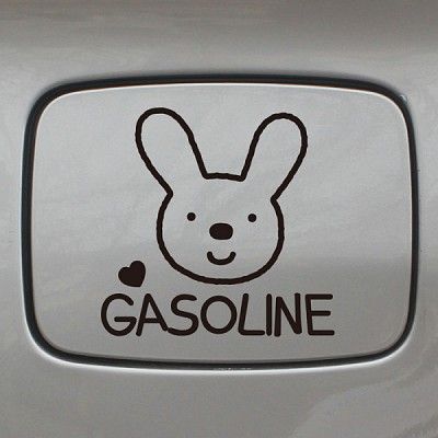 주유구스티커_엘리 하트 토끼 가솔린