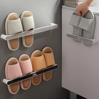 부착식 2인용 실내화거치대 슬리퍼꽂이 수건걸이