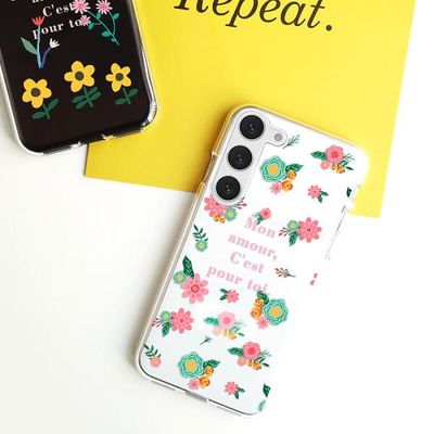 타히티 핑크 플라워케이스(갤럭시S22 시리즈)