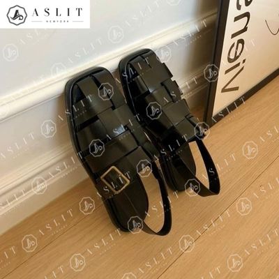 [애슬릿]사각 피셔맨 글래디 스트랩 짜임 플랫 샌들