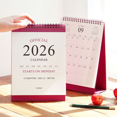 2026 오피셜 월요일부터 시작하는 탁상 달력