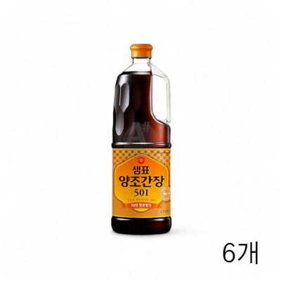 WL 샘표식품 양조간장 501 1.7L X 6개 해산물요리 식자재 국찌개용 조림볶음용 만능간장(WFLQQH0)