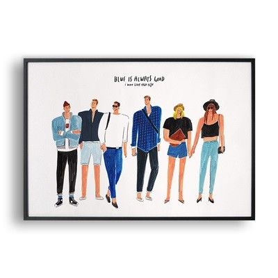 Blue & Blue / 일러스트 액자