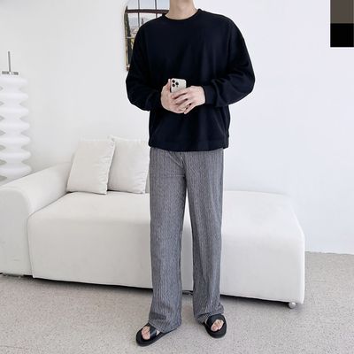 남자 패턴 벨로아 밴딩 팬츠 남성 데일리 바지