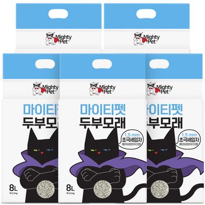 [마이티펫] 두부모래 초극세입자 베이비파우더 8LX5개