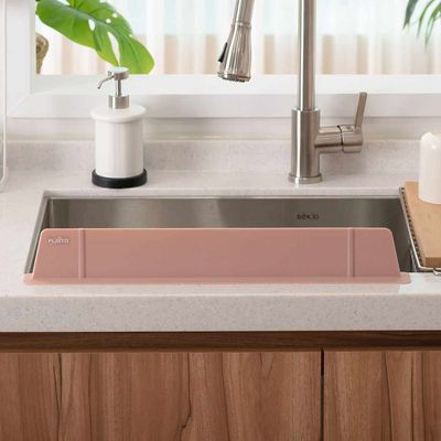 베이지브라운 국산 실리콘 아쿠아 싱크대 물막이 52cm