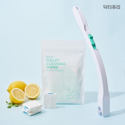 닥터퓨리 변기세정제 청소포 12개입+청소밀대 세트