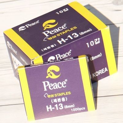 8mm 1박스(10갑)-제본용 강력 스테플러에 사용하는..피스코리아 H-13(H13)호 침/심