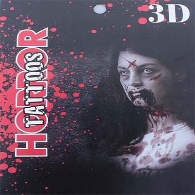리얼 3D 호러 타투 15 (이마 광대 목)