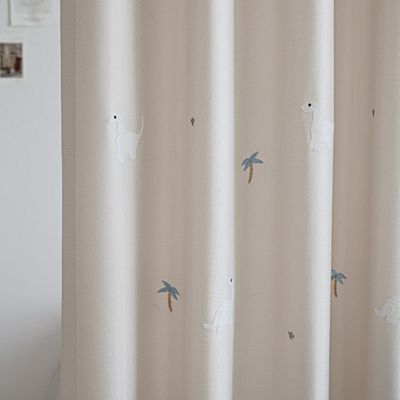 디노 공룡 항균자수 커튼 아일렛형