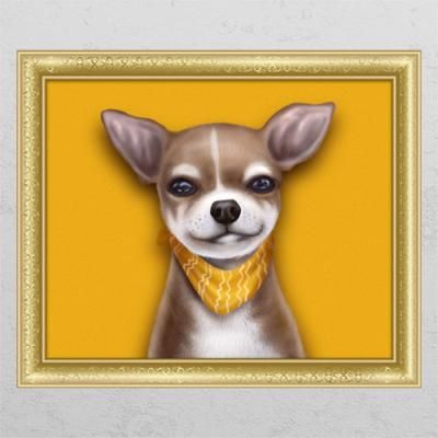 ir849-치와와일러스트_창문그림액자