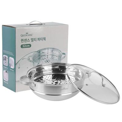 퀸센스 멀티 인덕션 파티웍 냄비 32cm